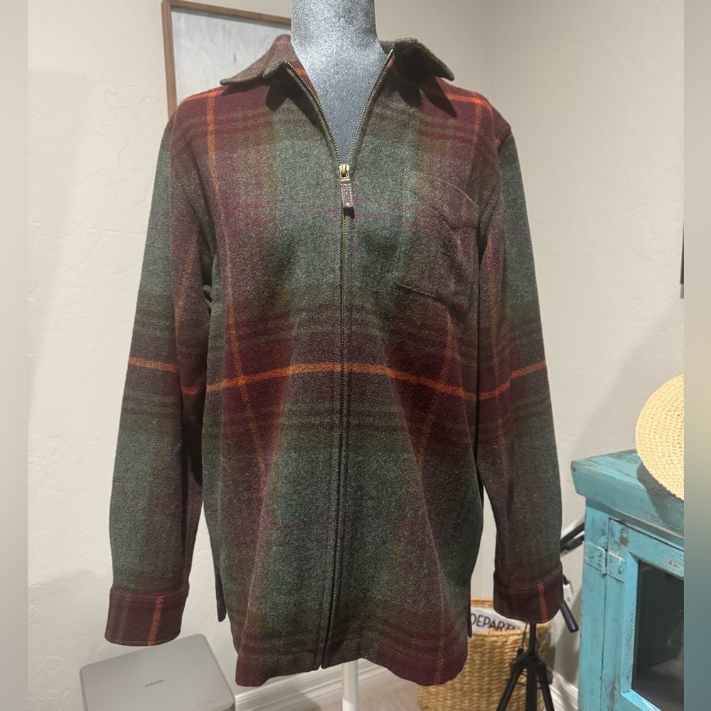 Lauren Ralph Lauren Women’s Tartan Plaid Lambswool Shacket Jacket Size Small EUC
